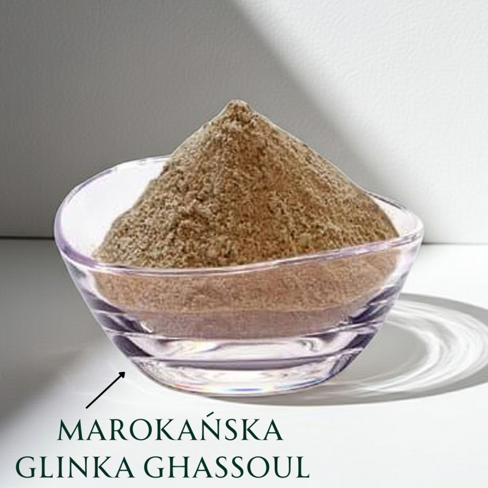 Marokańska Glinka Ghassoul Ekologiczna  - łagodne oczyszczanie