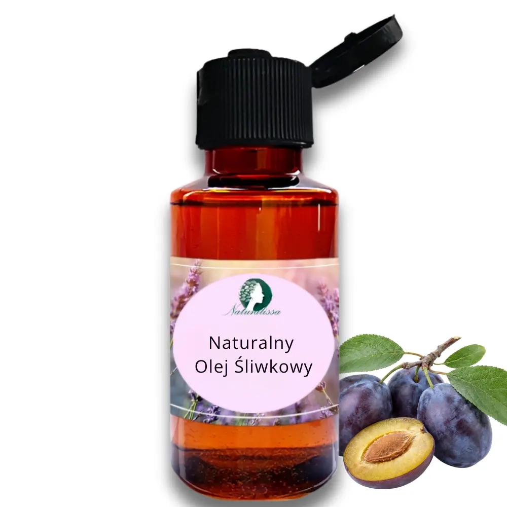 Olej Śliwkowy - tłoczony na zimno, nierafinowany. Marcepanowy aromat. 