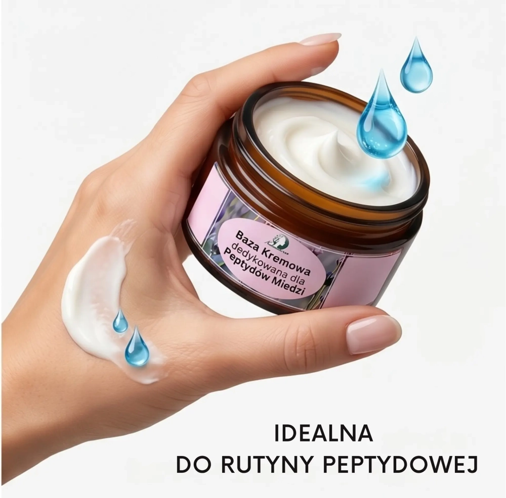 Baza Kremowa do kremów z Peptydami Miedziowymi DIY idealna dla rutyny peptydowej